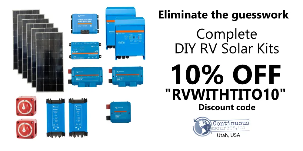 Get 10% Off RV Solar Kits with code RVWITHTITO10 - RVWITHTITO.com